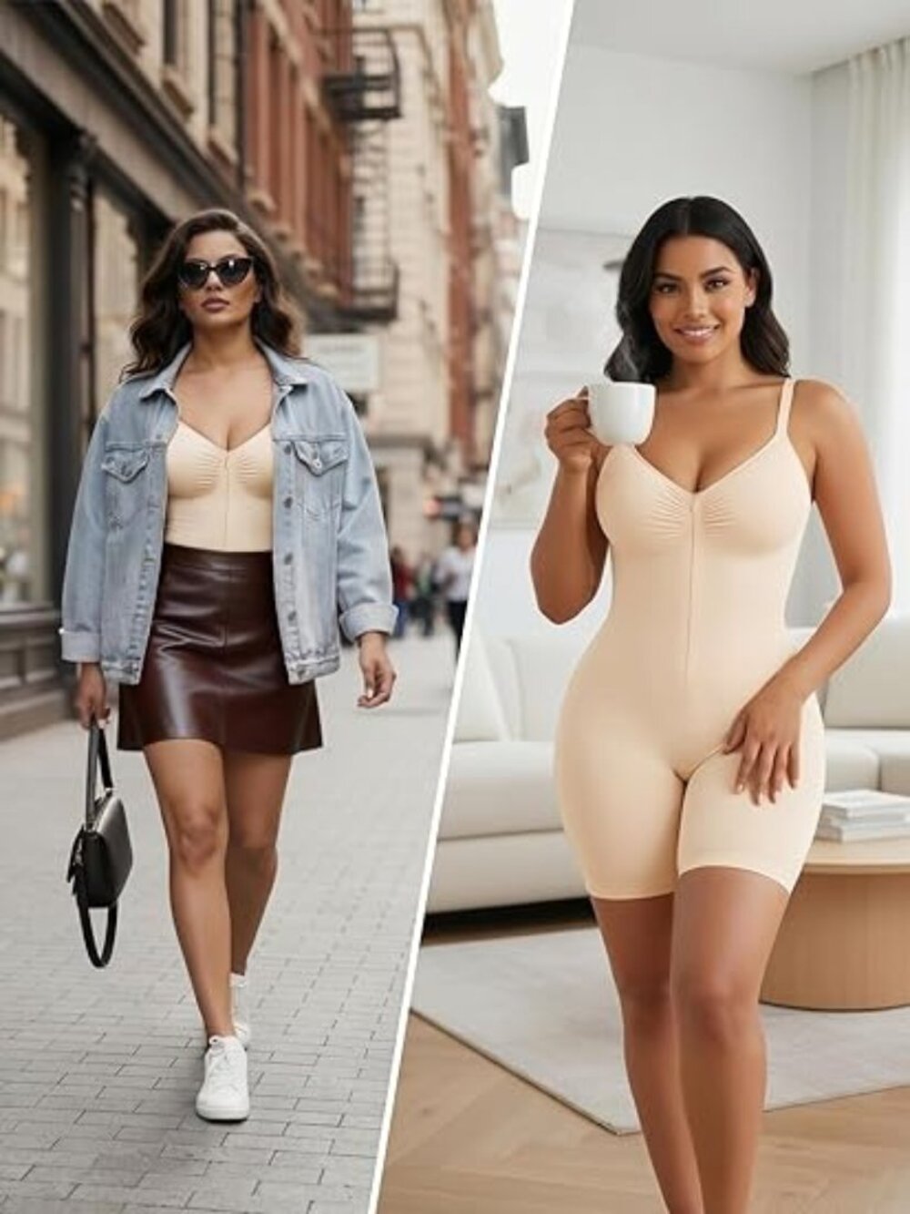 New SHAPERX Women's Shapewear Bodysuit Tummy Control